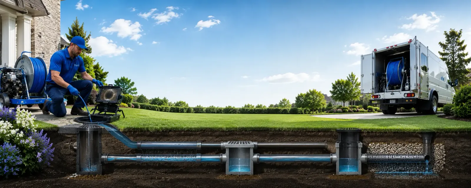Outdoor drain cleaning information for Woodhull, NY
